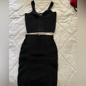 Guess Black Bandage Two Piece Set